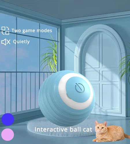 Smart Interactive Cat Toys Ball Indoor 2 Mode Rechargeable Pet Automatic Moving Ball Interactive Cat Toy Kitten Teaser Game Toy