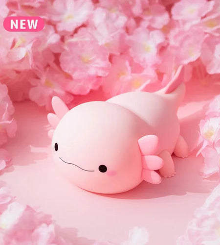 Cute Axolotl Night Light Silicone Nursery Sleeping Lamp Touch Control Nightlights USB Rechargeable Table Lamp for Baby Child