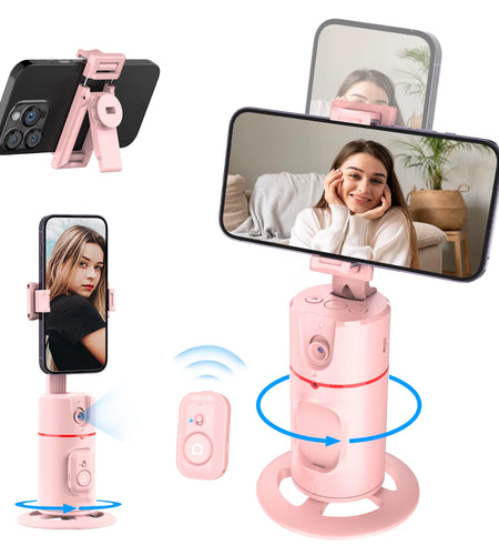 P02 Gimbal 360 Rotation AI Automatic Tracking Shooting Stabilizer Detachable Phone Clip Mini Selfie Stick Phoneholder