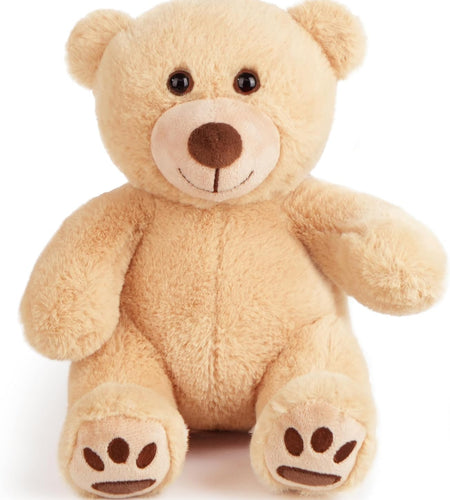 Teddy Bear Stuffed Animal, 10 Inch Brown Teddy Bear Plush Toy, Soft Plush Gifts for Kids Baby Toddlers on Baby Shower, Easter Decorations