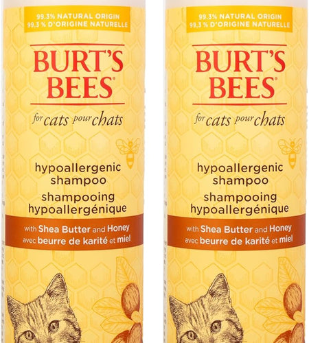 Cat Hypoallergenic Shampoo with Shea Butter & Honey | Moisturizing & Nourishing Cat Shampoo | Cruelty, Sulfate & Paraben Free, Ph Balanced for Cats - Made in USA, 10 Oz - 2 Pack